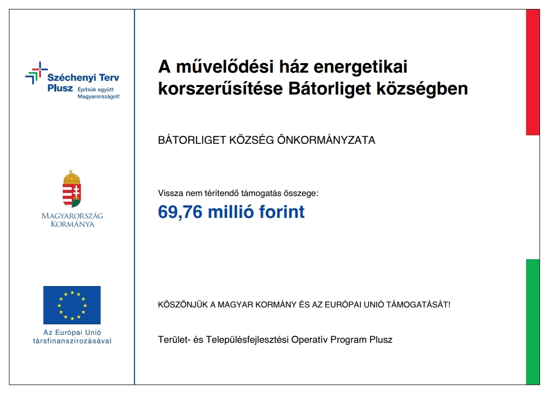 Művelődési ház pályázati tábla