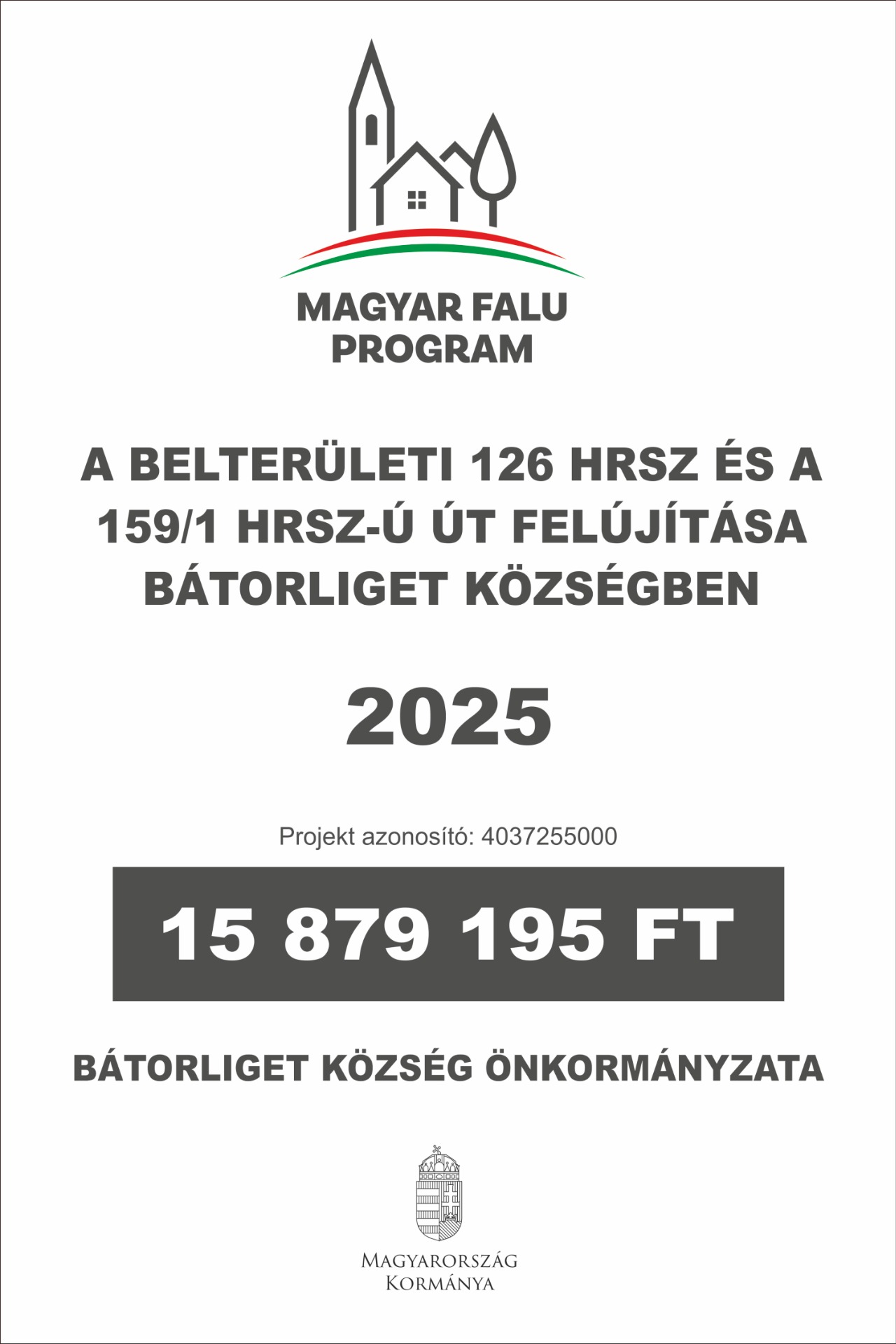 Útfelújítás tábla